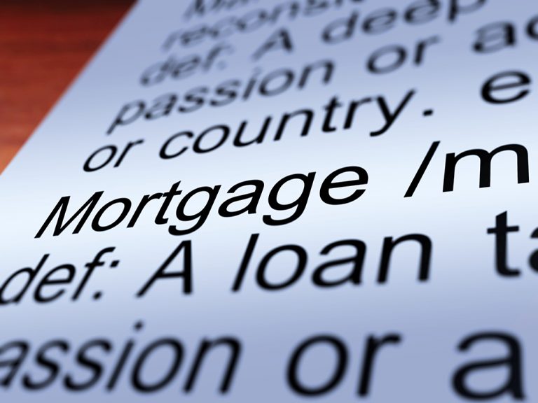 Mortgage definition closeup showing property loan royal lepage south 