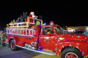 Santa on the Caroling Truck