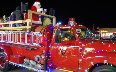 Christmas Caroling with the Oliver Fire Department