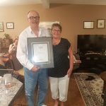 Jaime Pacheco receiving the Royal LePage Director's Platinum Award for sales in 2017