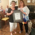 Nita Neufield receiving the Royal LePage Lifetime Award of Excellence and Director's Platinum Awards for sales in 2017
